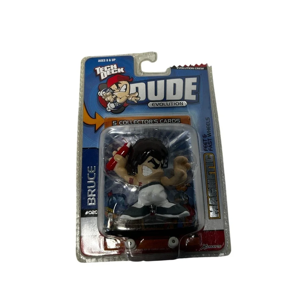 Tech Deck Dudes Evolution Crew Bruce 020 Magnetic Figure 2003 X-Concepts New